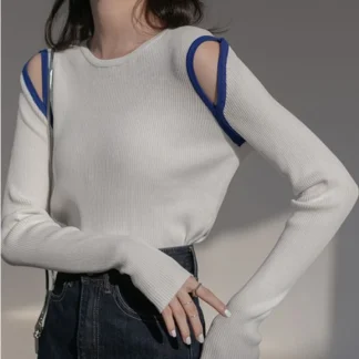 Sexy Open Shoulder Sweater Top